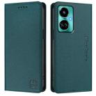 For Tecno Camon 19 / 19 Pro 5G RC01 Dual-Folded Magnetic Suction RFID Leather Phone Case(Dark Green) - 2