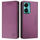 For Tecno Camon 19 / 19 Pro 5G RC01 Dual-Folded Magnetic Suction RFID Leather Phone Case(Violet) - 2