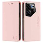 For Tecno Camon 20 Premier 5G RC01 Dual-Folded Magnetic Suction RFID Leather Phone Case(Pink) - 2