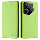 For Tecno Camon 20 Pro 5G RC01 Dual-Folded Magnetic Suction RFID Leather Phone Case(Grass Green) - 2