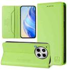 For Tecno Camon 30 4G / 5G RC01 Dual-Folded Magnetic Suction RFID Leather Phone Case(Grass Green) - 1