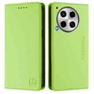 For Tecno Camon 30 4G / 5G RC01 Dual-Folded Magnetic Suction RFID Leather Phone Case(Grass Green) - 2