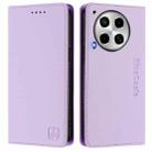 For Tecno Camon 30 4G / 5G RC01 Dual-Folded Magnetic Suction RFID Leather Phone Case(Light Purple) - 2