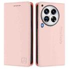 For Tecno Camon 30 Premier 5G RC01 Dual-Folded Magnetic Suction RFID Leather Phone Case(Pink) - 2