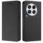 For Tecno Camon 30 Premier 5G RC01 Dual-Folded Magnetic Suction RFID Leather Phone Case(Black) - 2