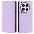 For Tecno Camon 30 Premier 5G RC01 Dual-Folded Magnetic Suction RFID Leather Phone Case(Light Purple) - 2