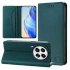 For Tecno Camon 30 Premier 5G RC01 Dual-Folded Magnetic Suction RFID Leather Phone Case(Dark Green) - 1