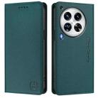 For Tecno Camon 30 Premier 5G RC01 Dual-Folded Magnetic Suction RFID Leather Phone Case(Dark Green) - 2