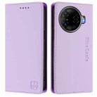 For Tecno Camon 30 Pro 5G RC01 Dual-Folded Magnetic Suction RFID Leather Phone Case(Light Purple) - 2