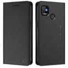 For Tecno Pop 5 RC01 Dual-Folded Magnetic Suction RFID Leather Phone Case(Black) - 2