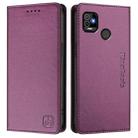 For Tecno Pop 5 RC01 Dual-Folded Magnetic Suction RFID Leather Phone Case(Violet) - 2