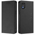 For Tecno Pop 6C / itel A18 RC01 Dual-Folded Magnetic Suction RFID Leather Phone Case(Black) - 2