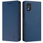 For Tecno Pop 6C / itel A18 RC01 Dual-Folded Magnetic Suction RFID Leather Phone Case(Dark Blue) - 2