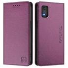 For Tecno Pop 6C / itel A18 RC01 Dual-Folded Magnetic Suction RFID Leather Phone Case(Violet) - 2