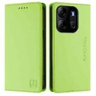 For Tecno Pop 7/ 7 Pro / Spark GO 2023 RC01 Dual-Folded Magnetic Suction RFID Leather Phone Case(Grass Green) - 2