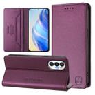 For Tecno Pova 3 RC01 Dual-Folded Magnetic Suction RFID Leather Phone Case(Violet) - 1