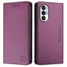 For Tecno Pova 3 RC01 Dual-Folded Magnetic Suction RFID Leather Phone Case(Violet) - 2