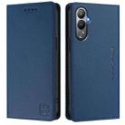 For Tecno Pova 4 RC01 Dual-Folded Magnetic Suction RFID Leather Phone Case(Dark Blue) - 2