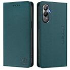 For Tecno Pova 4 RC01 Dual-Folded Magnetic Suction RFID Leather Phone Case(Dark Green) - 2