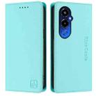 For Tecno Pova 4 Pro 4G RC01 Dual-Folded Magnetic Suction RFID Leather Phone Case(Mint Green) - 2