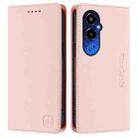 For Tecno Pova 4 Pro 4G RC01 Dual-Folded Magnetic Suction RFID Leather Phone Case(Pink) - 2