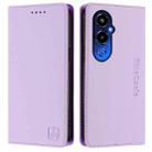 For Tecno Pova 4 Pro 4G RC01 Dual-Folded Magnetic Suction RFID Leather Phone Case(Light Purple) - 2