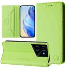 For Tecno Pova 5 RC01 Dual-Folded Magnetic Suction RFID Leather Phone Case(Grass Green) - 1