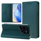 For Tecno Pova 5 RC01 Dual-Folded Magnetic Suction RFID Leather Phone Case(Dark Green) - 1