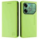 For Tecno Pova 6 4G RC01 Dual-Folded Magnetic Suction RFID Leather Phone Case(Grass Green) - 2