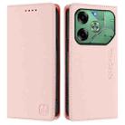 For Tecno Pova 6 4G RC01 Dual-Folded Magnetic Suction RFID Leather Phone Case(Pink) - 2