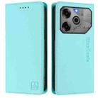 For Tecno Pova 6 5G / 6 Pro 5G RC01 Dual-Folded Magnetic Suction RFID Leather Phone Case(Mint Green) - 2