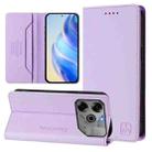 For Tecno Pova 6 5G / 6 Pro 5G RC01 Dual-Folded Magnetic Suction RFID Leather Phone Case(Light Purple) - 1