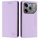 For Tecno Pova 6 5G / 6 Pro 5G RC01 Dual-Folded Magnetic Suction RFID Leather Phone Case(Light Purple) - 2