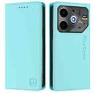 For Tecno Pova 6 Neo RC01 Dual-Folded Magnetic Suction RFID Leather Phone Case(Mint Green) - 2