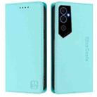 For Tecno Pova Neo 2 RC01 Dual-Folded Magnetic Suction RFID Leather Phone Case(Mint Green) - 2