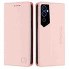 For Tecno Pova Neo 2 RC01 Dual-Folded Magnetic Suction RFID Leather Phone Case(Pink) - 2