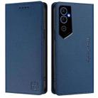 For Tecno Pova Neo 2 RC01 Dual-Folded Magnetic Suction RFID Leather Phone Case(Dark Blue) - 2