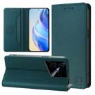 For Tecno Pova Neo 3 RC01 Dual-Folded Magnetic Suction RFID Leather Phone Case(Dark Green) - 1