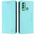 For Tecno Spark 7P RC01 Dual-Folded Magnetic Suction RFID Leather Phone Case(Mint Green) - 2