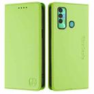 For Tecno Spark 7P RC01 Dual-Folded Magnetic Suction RFID Leather Phone Case(Grass Green) - 2