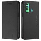 For Tecno Spark 7P RC01 Dual-Folded Magnetic Suction RFID Leather Phone Case(Black) - 2