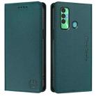 For Tecno Spark 7P RC01 Dual-Folded Magnetic Suction RFID Leather Phone Case(Dark Green) - 2