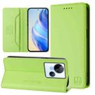 For Tecno Spark 10 5G RC01 Dual-Folded Magnetic Suction RFID Leather Phone Case(Grass Green) - 1