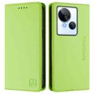 For Tecno Spark 10 5G RC01 Dual-Folded Magnetic Suction RFID Leather Phone Case(Grass Green) - 2