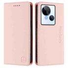 For Tecno Spark 10 5G RC01 Dual-Folded Magnetic Suction RFID Leather Phone Case(Pink) - 2