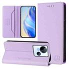 For Tecno Spark 10 5G RC01 Dual-Folded Magnetic Suction RFID Leather Phone Case(Light Purple) - 1