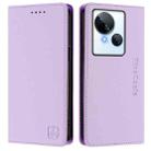 For Tecno Spark 10 5G RC01 Dual-Folded Magnetic Suction RFID Leather Phone Case(Light Purple) - 2