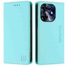 For Tecno Spark 10 Pro 5G / K17 4G RC01 Dual-Folded Magnetic Suction RFID Leather Phone Case(Mint Green) - 2