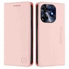 For Tecno Spark 10 Pro 5G / K17 4G RC01 Dual-Folded Magnetic Suction RFID Leather Phone Case(Pink) - 2