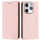 For Tecno Spark 10 Pro Magic RC01 Dual-Folded Magnetic Suction RFID Leather Phone Case(Pink) - 2